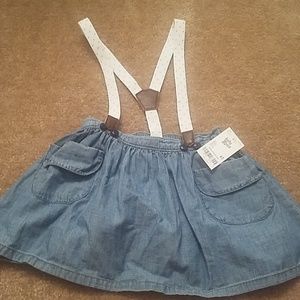 OshKosh B'gosh Bottoms - Denim Skirt with Suspenders OshKosh B'gosh Bottoms - Denim Skirt with Suspenders